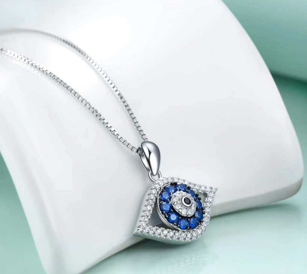 Silver Pendant For Girls and Women Evil Eye Pendant